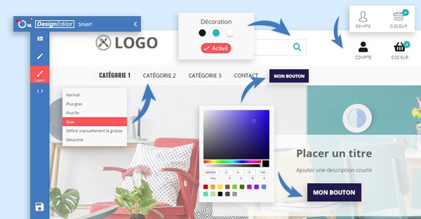 Nouveauté Oxatis : le Design Editor dans votre Back Office !